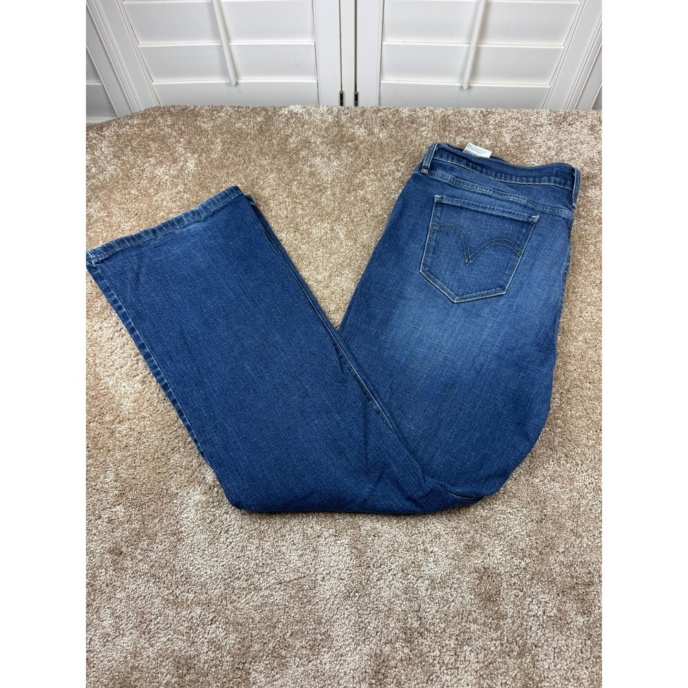 Levis 515 Bootcut Jeans Womens 16 Medium Wash Blue Stretch Denim Mid Rise